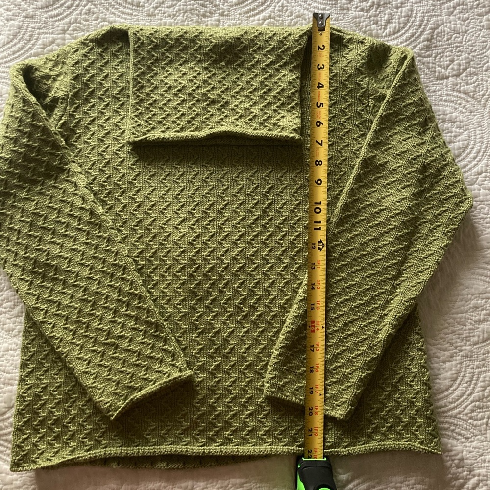 Eileen Fisher Merino wool Size Medium sweater in apple-green